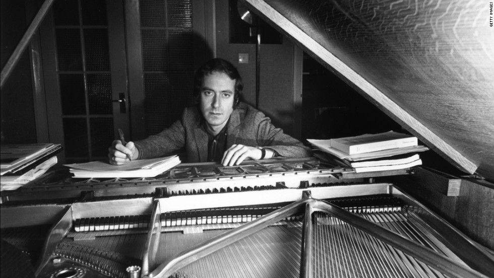  British composer John Barry, creator of the James Bond theme music, at his piano in December 1967.