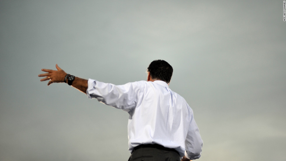 Romney speaks during a campaign event in St. Petersburg, Florida, on Friday, October 5.