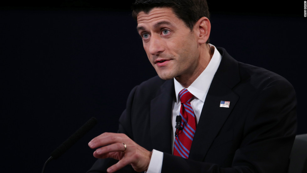 Ryan speaks during the debate.