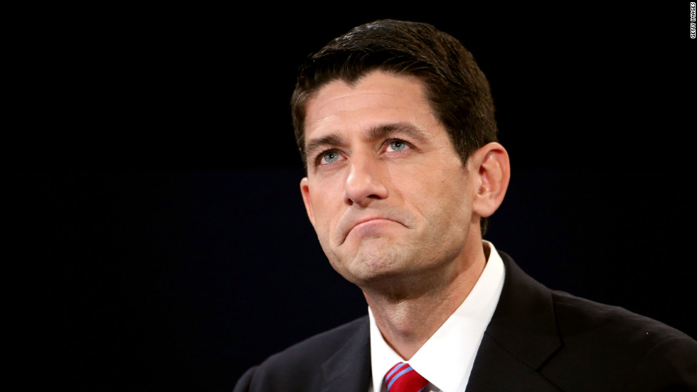 Rep. Paul Ryan listens closely during the debate.