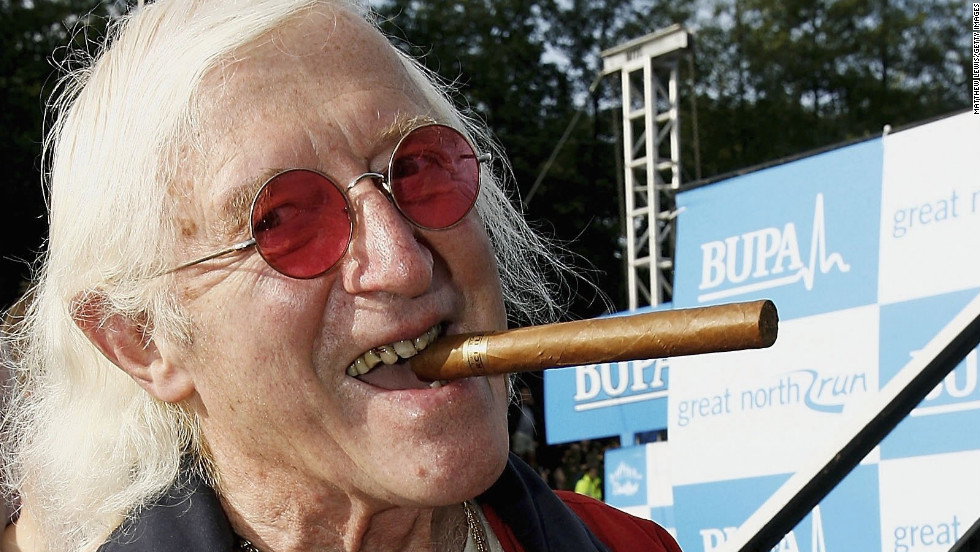 Days before his 80th birthday in 2006, Savile prepares for the Great North Run in Newcastle, northern England. 