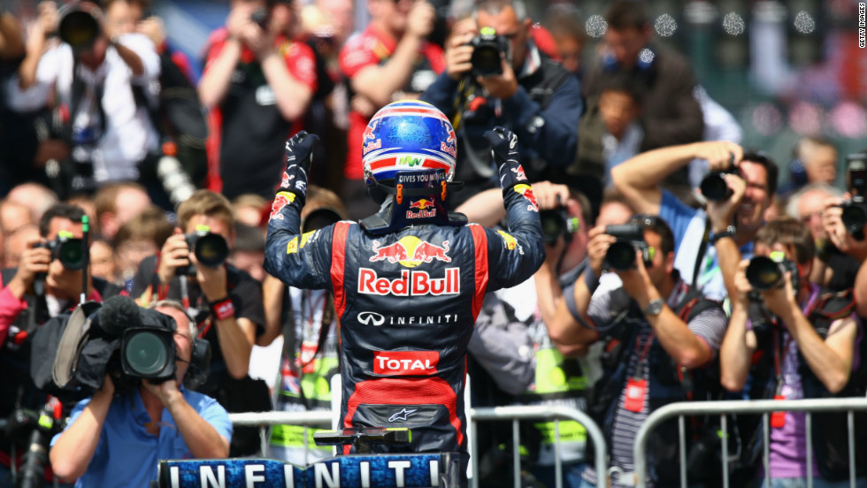 Two days after his second win of the season at Silverstone in the British Grand Prix, Webber penned a new deal with Red Bull Racing, extending his contract with the team to the end of the 2013 season.