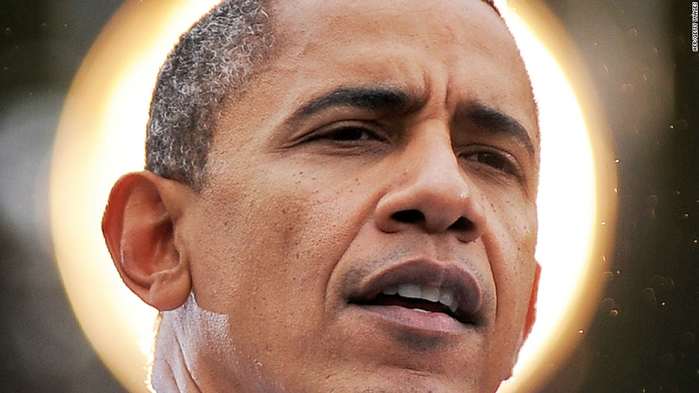 U.S. President Barack Obama speaks during a campaign rally at George Mason University in Fairfax, Virginia, on Friday.