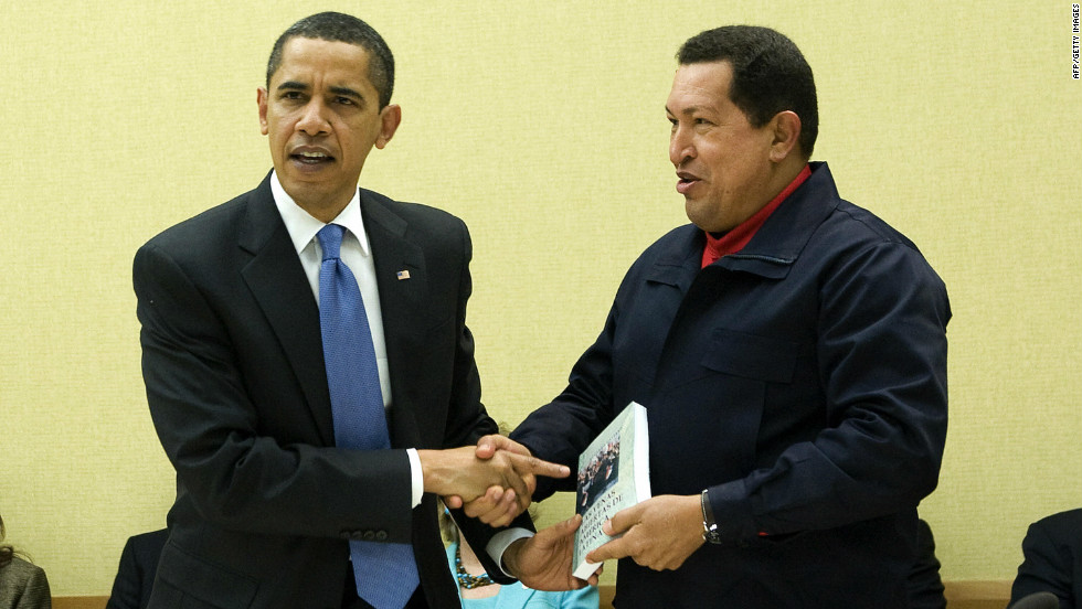 Barack Obama received a somewhat surprising endorsement in early October when Hugo Chavez called said, &quot;I&#39;d vote for Obama.&quot; In 2009, Chavez shook hands with the president and gave him the book &quot;Open Veins of Latin America: Five Centuries of the Pillage of a Continent&quot; during a summit.