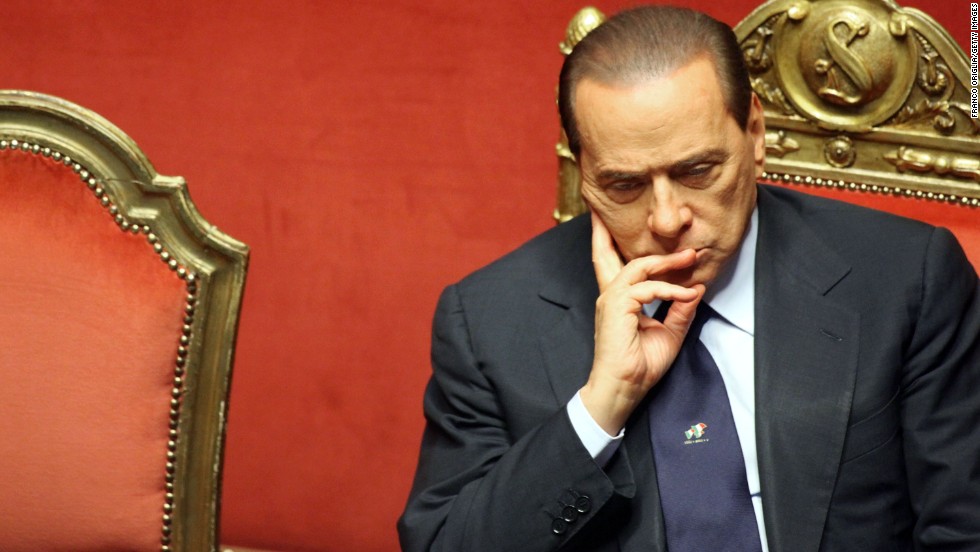 Berlusconi listens during a debate in the Italian Senate in December 2010.