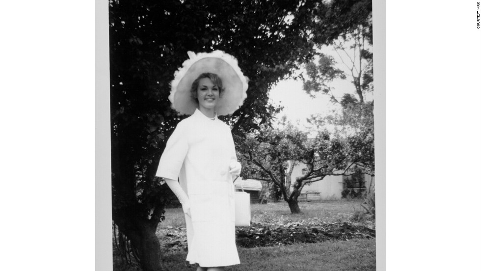 Margaret Woods was the winner of the first Melbourne Cup Carnival &quot;Fashions on the Field&quot; competition in 1962. The top prize was a Ford Falcon Futura car.