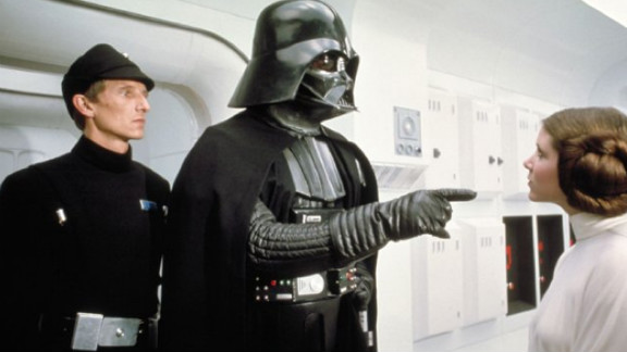 Formerly a Jedi named Anakin, Darth Vader eventually goes over to the dark side of the Force.