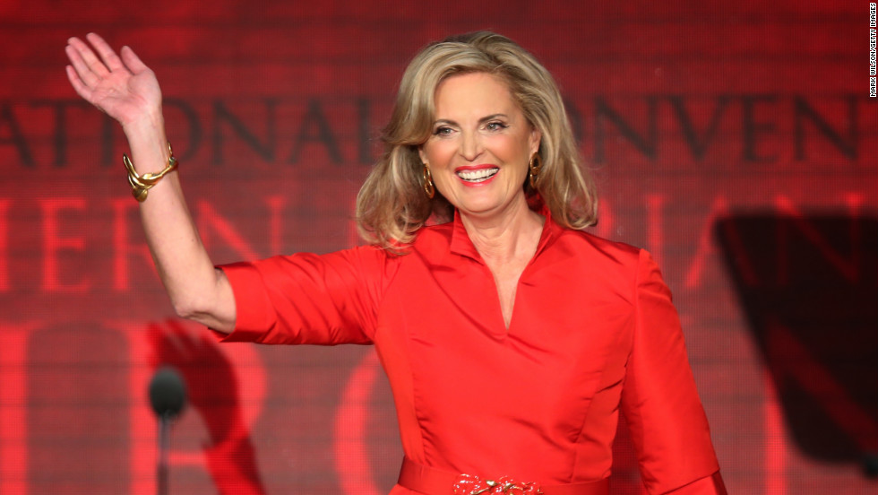 Ann Romney takes the stage at the 2012 Republican National Convention.