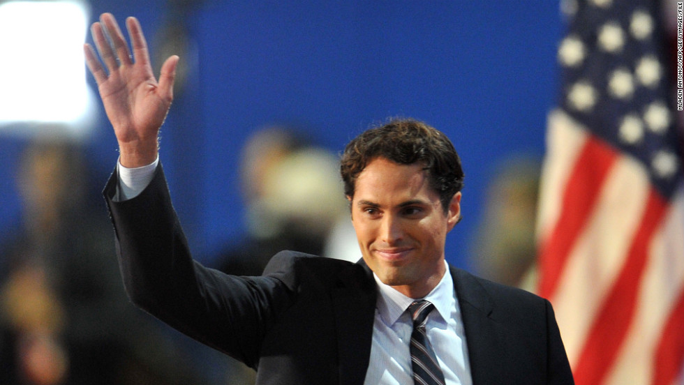 Mitt Romney's son Craig waves to the crowd at the 2012 convention.