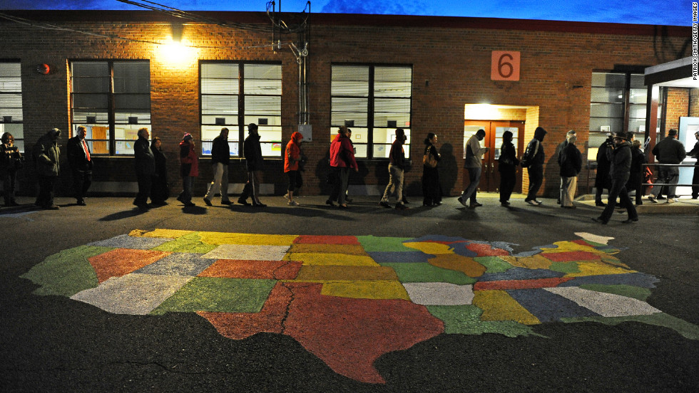 Voters entered Washington Mill Elementary School in Alexandria, Virginia, to cast their ballots Tuesday. 