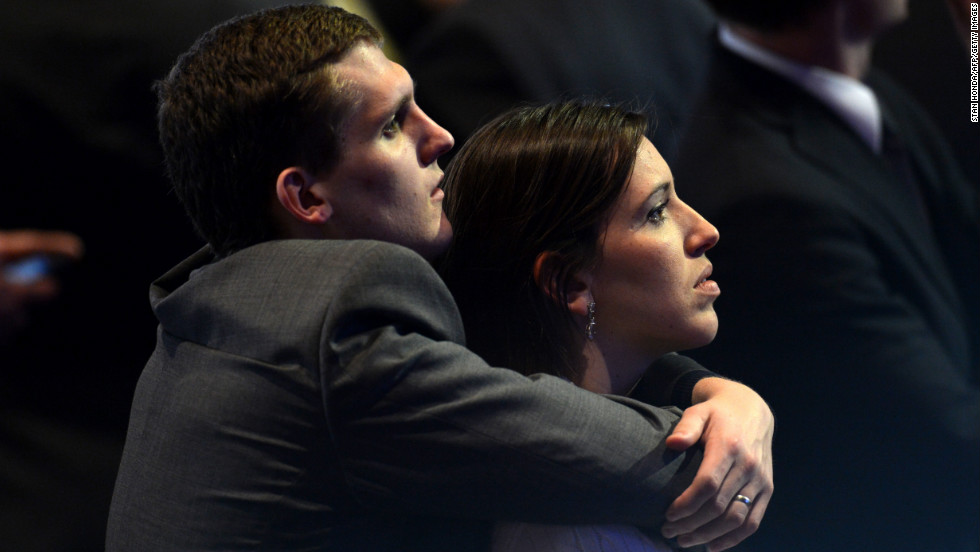 Romney supporters sought comfort in each other as his chances for the presidency faded.