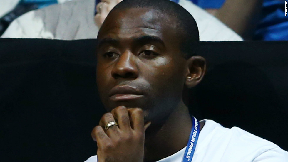Before attending the Europa League match, Muamba had been at London&#39;s O2 Arena to watch tennis star Roger Federer at the ATP World Tour Finals.