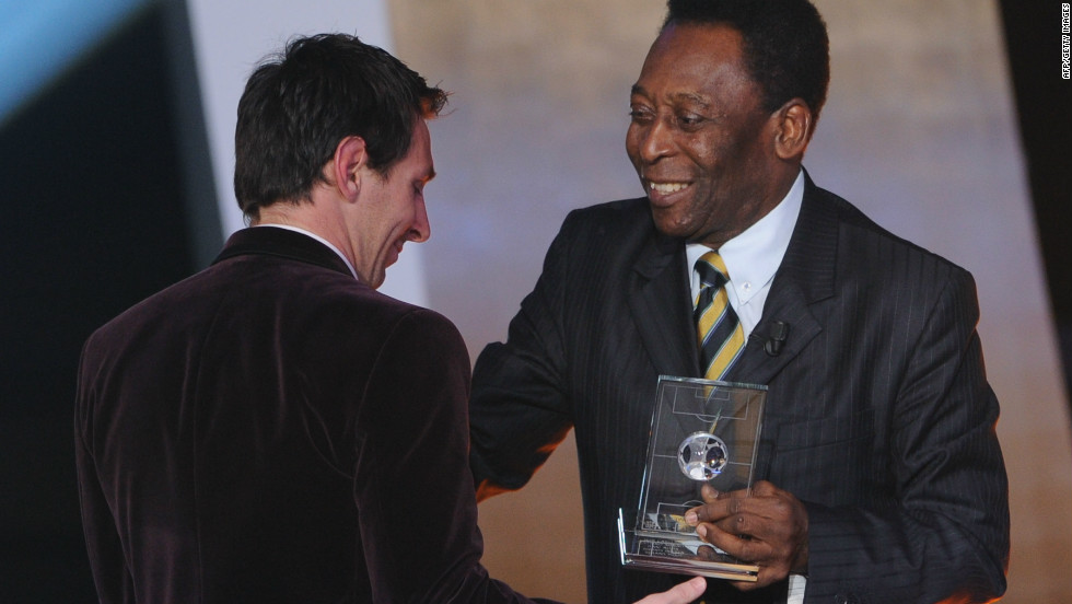 Messi is in line to win a fourth successive world player of the year award in January. Pele presented him with the Ballon d&#39;Or at the start of this year.