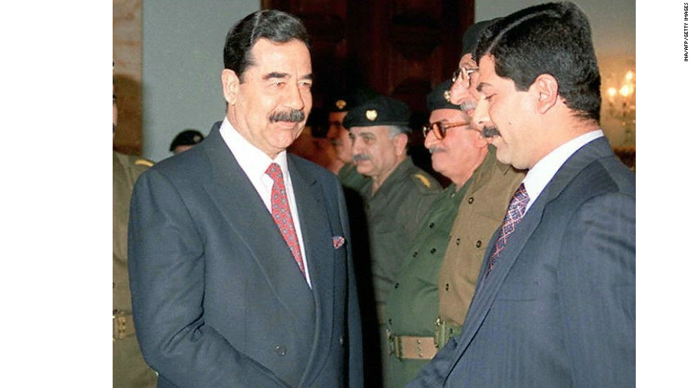 Former Iraqi President Saddam Hussein and his son Qusay in 1997. All of Iraq&#39;s presidents before and since have also had mustaches, as did Nasser and Sadat of Egypt (and the kings and sultans before them), Turkey&#39;s Erdogan (and two preceding prime ministers), and Syria&#39;s Assad (and his father).