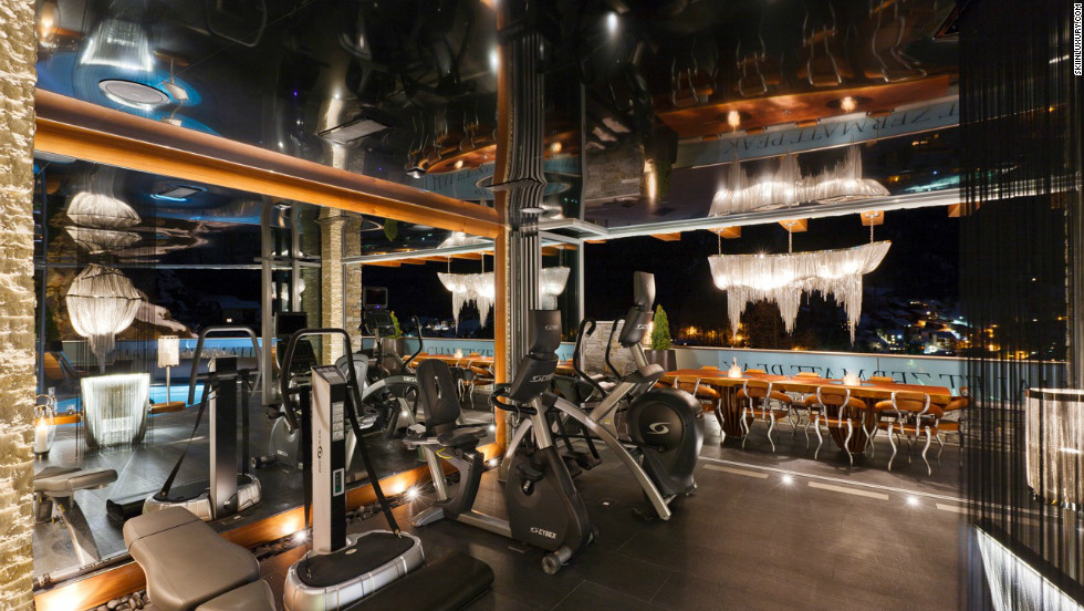 If you fancy working out in front of a five-star view then Zermatt Peak could be just the ticket. It makes the most of its stunning views with a jacuzzi that begins in the wellness center and extends outside onto the terrace. Should you want to stay inside, three HD cinema rooms should keep you entertained.