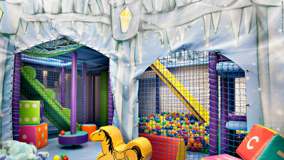 You can have a waterfall or air jet massage at the Tivoli Lodge, but if you bring any kids most of your time will be spent on crowd control in the chalet&#39;s indoor two-storey soft play gym that can cater for 20 children. Just bring your earplugs.