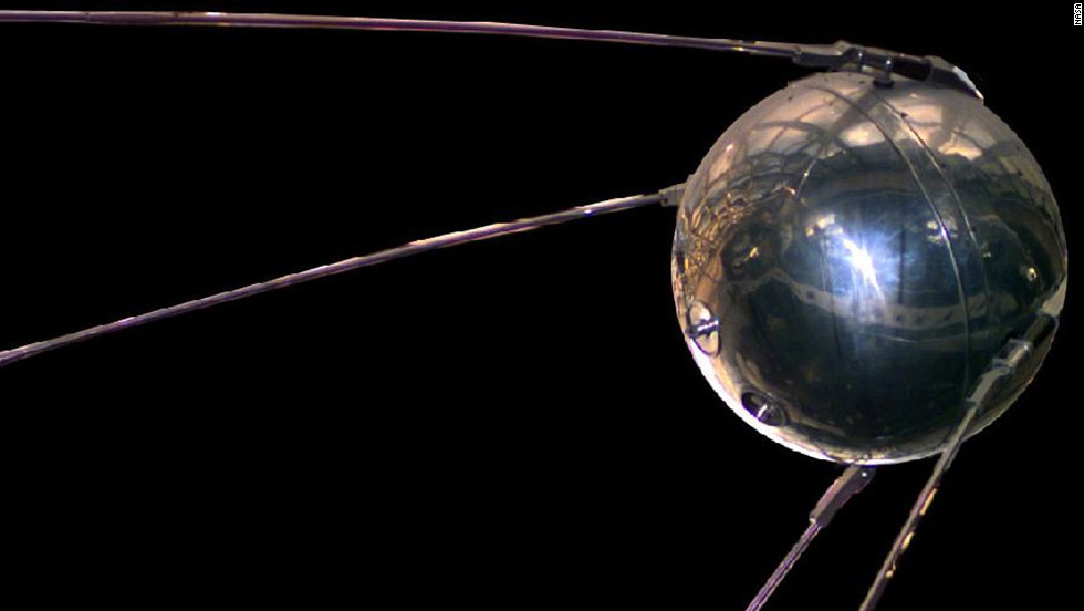 Sputnik I, the world&#39;s first satellite, was launched by the Soviet Union on October 4, 1957. It orbited the Earth every 98 minutes.