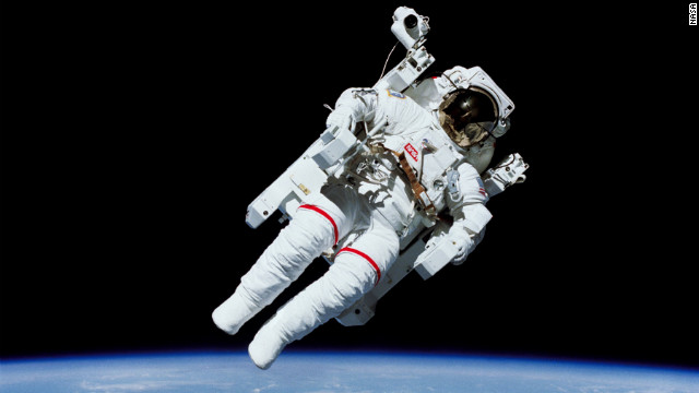 Bruce McCandless became the first astronaut to float in space untethered, thanks to a jetpack-like device called the Manned Maneuvering Unit.
