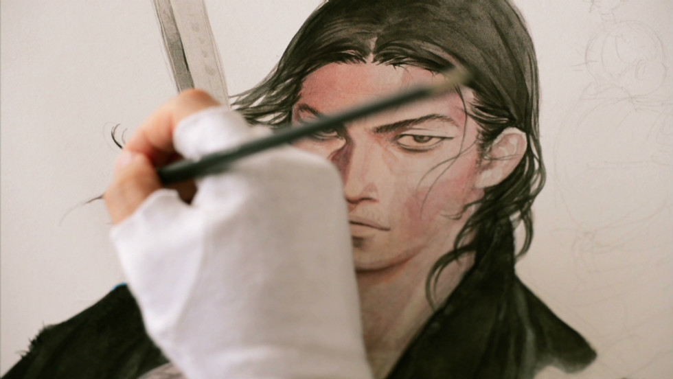 980px x 552px - Manga master paints 'real' characters