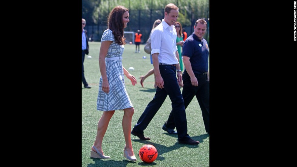Also on July 26, she and Prince William visited Bacon&#39;s College in London. The grey and white Hobbs dress she wore &lt;a href=&quot;http://www.fabsugar.com.au/Kate-Middletons-88-Hobbs-Dress-Has-Sold-Out-s-Still-Cute-Snoop-Her-Olympics-Style-from-All-Angles-24173205&quot; target=&quot;_blank&quot;&gt;sold out quickly.&lt;/a&gt; 