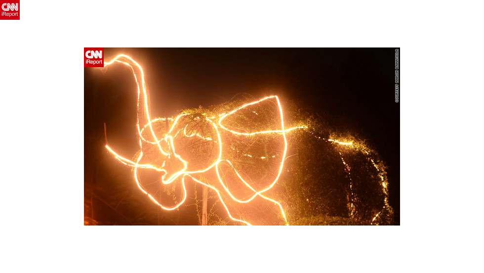 iReporter Aaron Banaticla loved this &lt;a href=&quot;http://ireport.cnn.com/docs/DOC-887310&quot;&gt;outlandish elephant light display&lt;/a&gt; near his Laguna home, although he was at a loss to explain why locals had chosen the creature for their Christmas decorations.