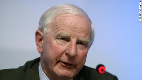 European Olympic Committee (EOC) President Patrick Hickey gives a press conference after the EOC&#39;s 37th general assembly in Istanbul on November 22, 2008. AFP 