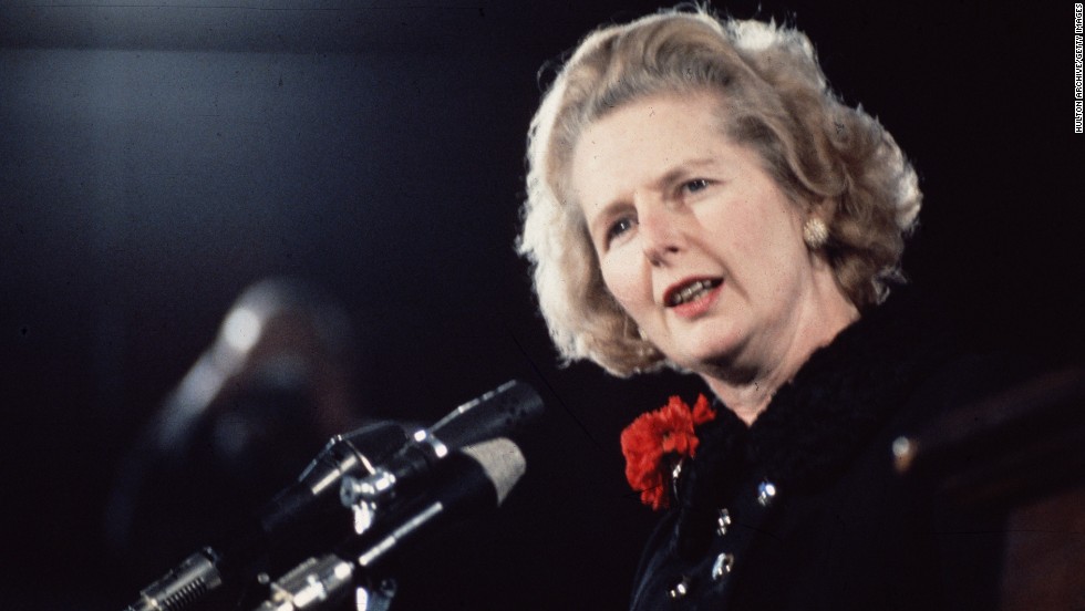Thatcher takes over from Edward Heath as leader of the Conservative Party in 1975.