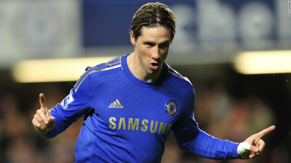 Fernando Torres headed Chelsea in front  against  Aston Villa with his 14th goal of the season. The Spaniard&#39;s goalscoring form has been transformed since the arrival of new interim manager Rafa Benitez. Chelsea crushed Villa 8-0 to inflict the worst ever top-flight defeat on the visiting club.