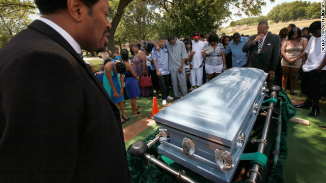 The funeral of Joseph Briggs, a 16-year-old killed in a drive-by shooting in Chicago on June 9.