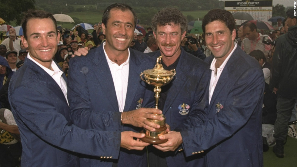 In 1997 Jimenez was assistant to team captain Seve Ballesteros as Europe retained the Ryder Cup at Spain&#39;s Valderrama Golf Club -- the first time it had been played outside of the U.S. and the UK.