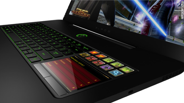 razer laptop with screen on keyboard