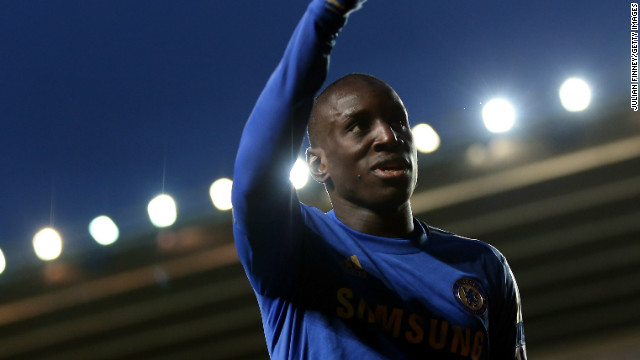 Demba Ba celebrates his second and Chelsea&#39;s fourth goal in the third round victory of Southampton in the FA Cup. 
