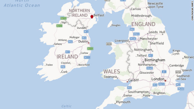 Map: Belfast, Northern Ireland