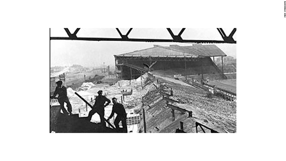 Old Trafford, home of Manchester United, was blitzed during a raid by the Luftwaffe on March 11 1941. The stadium was obliterated and left the club homeless. All of Gibson&#39;s hard work had been undone in a single night. United agreed a deal to play its home matches at Maine Road, home of rival Manchester City, until Old Trafford was rebuilt in 1949.