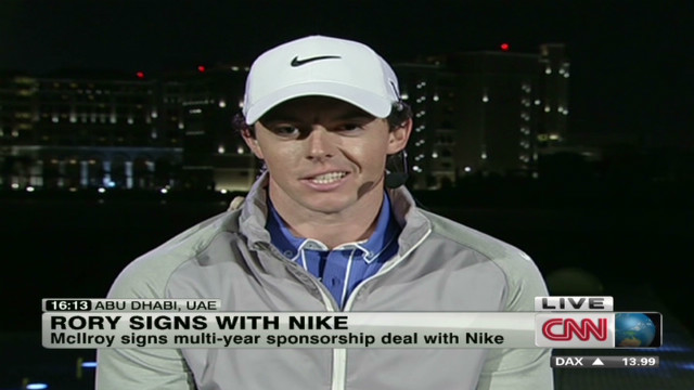 Golfer Rory McIlroy signs with Nike