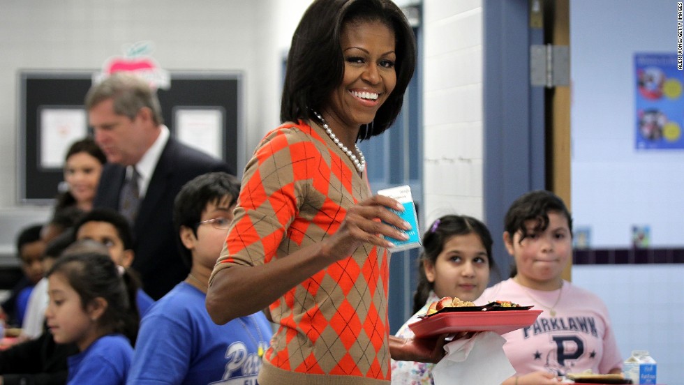 For a January 2012 lunch with Parklawn Elementary School students in Alexandria, Virginia, Obama wore an argyle sweater from J. Crew. The sweater has made multiple appearances since.