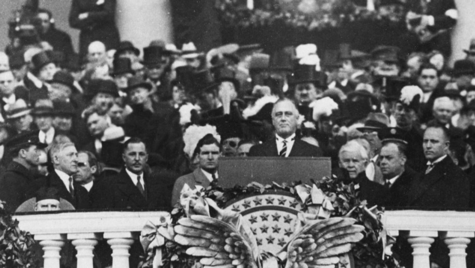 Image result for fdr gives his inauguration speech in 1933