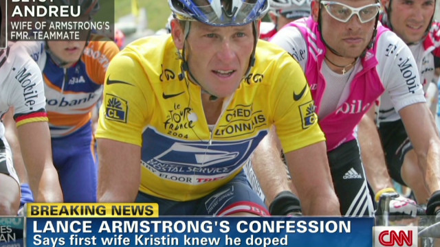 Armstrong says first wife knew he doped