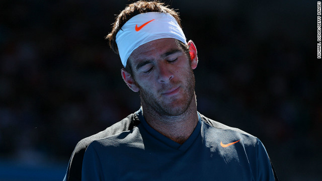 Juan Martin del Potro&#39;s Australian Open ended on Saturday when he was beaten by France&#39;s Jeremy Chardy in the third round.