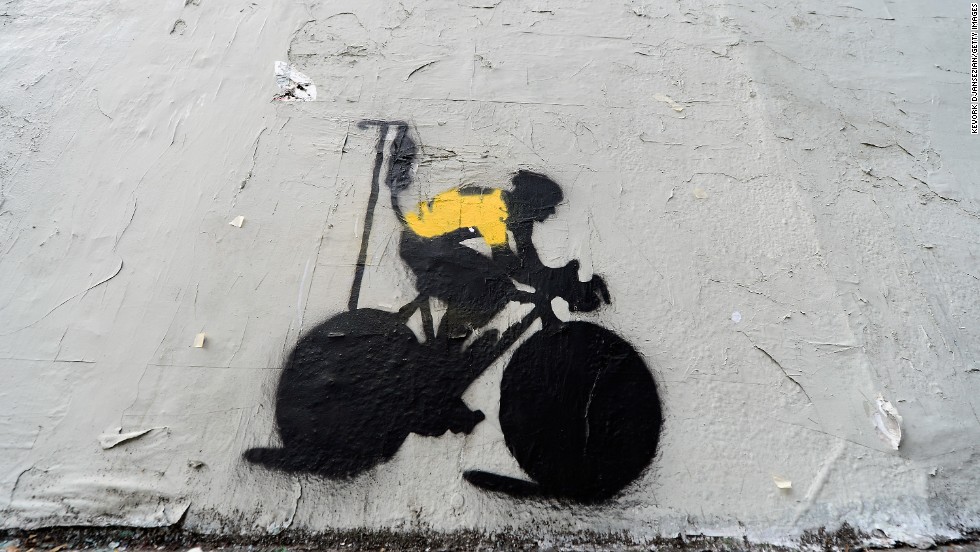 Armstrong is immortalized in a graffiti &quot;doping&quot; artwork in Los Angeles in 2013.