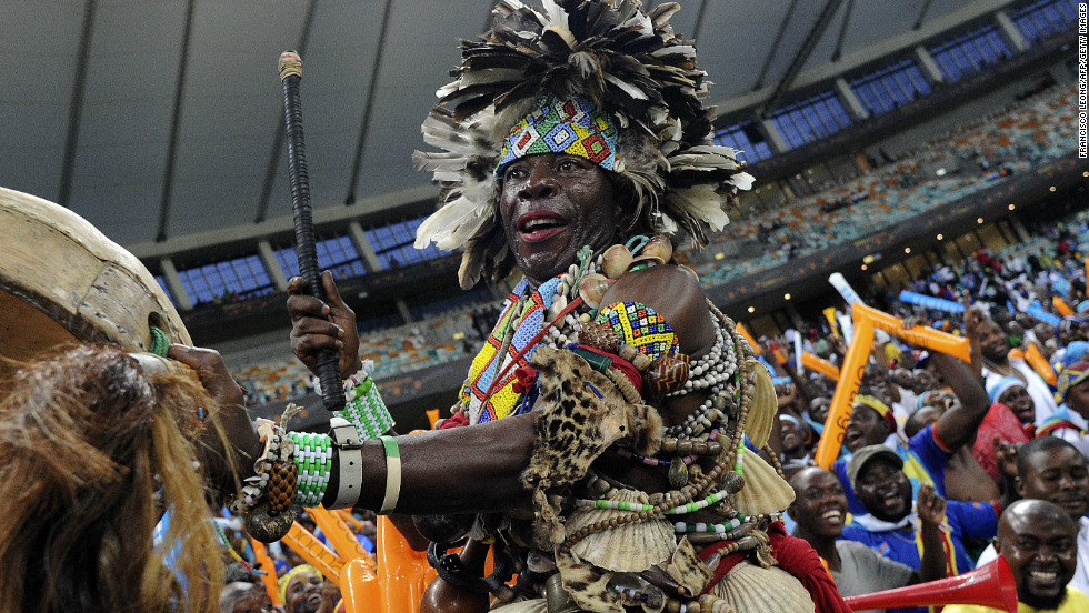 The current Africa Cup of Nations tournament is another example of football fans getting into the spirit of a competition. This fan went further than most during a match between Mali and the Democratic Republic of Congo.