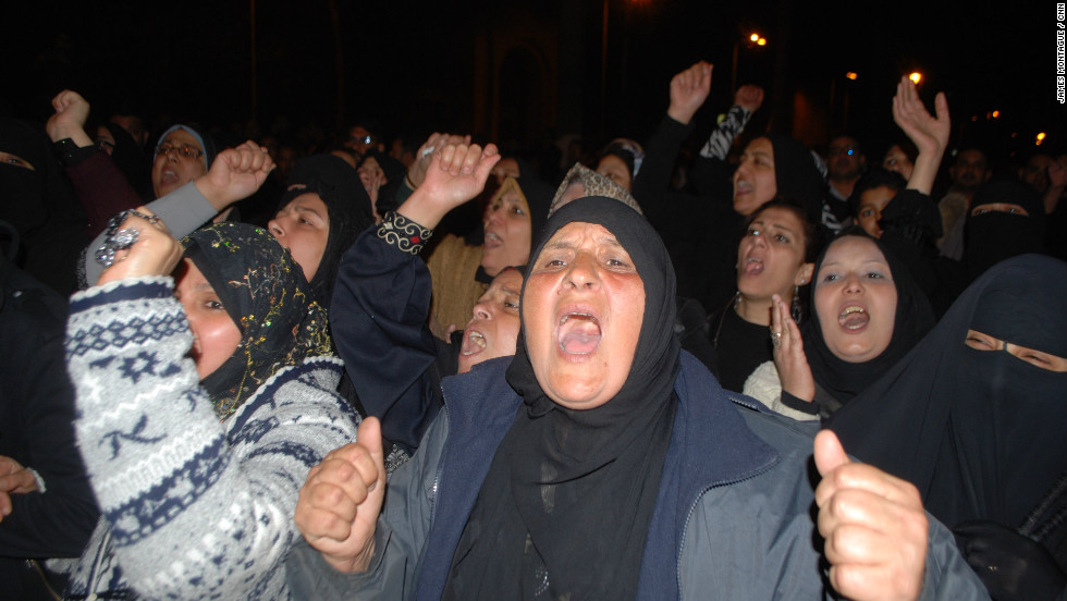 A cross section of Port Said society attended, including several hundred women. The 9 p.m. curfew came and went. The protesters stayed on the streets.