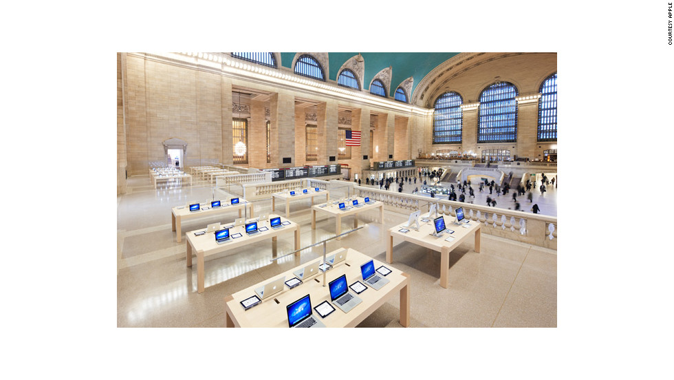 The station is now also a destination for shoppers looking for the latest Apple products ... 