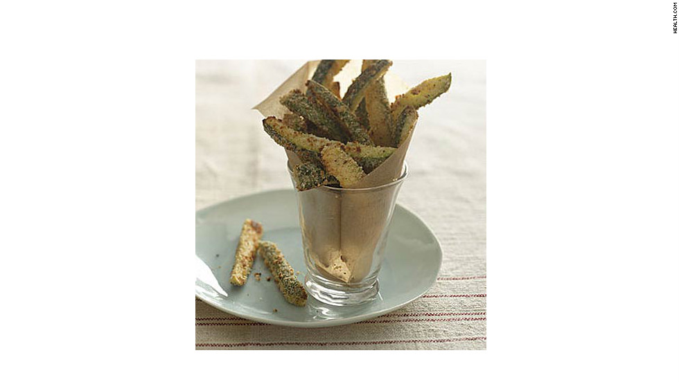 Eat 11 of these crispy veggies for only 181 calories, plus you&#39;ll get a boost of vitamin C. &lt;strong&gt;Try this recipe:&lt;/strong&gt; &lt;a href=&quot;http://www.health.com/health/recipe/0,,10000001831902,00.html&quot; target=&quot;_blank&quot;&gt;Zucchini Fries&lt;/a&gt; 