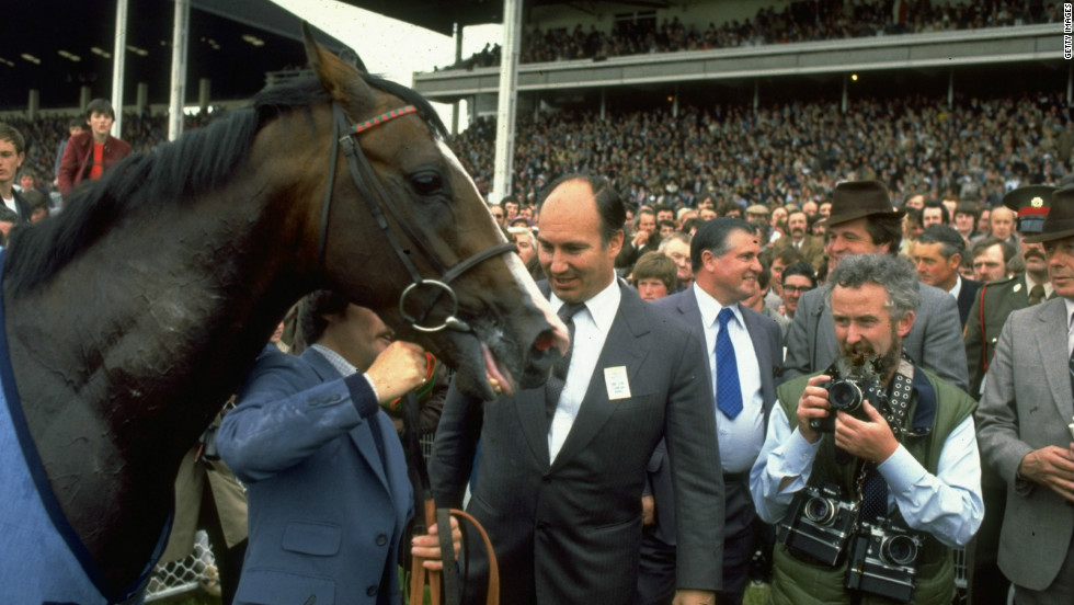 The champion thoroughbred was owned by the Aga Khan (pictured center), the billionaire spiritual leader to 15 million Ismaili Muslims.