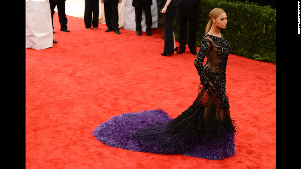 Just months after giving birth, Beyonce was red-carpet ready at the Costume Institute Gala at the Metropolitan Museum of Art in New York on May 7, 2012.