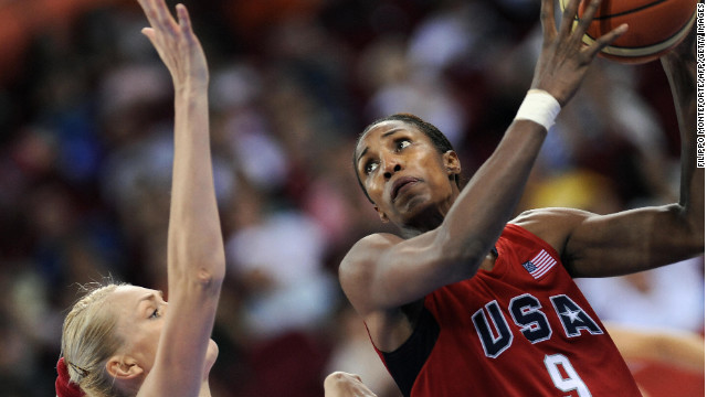 Lisa Leslie goes up for a shot at the Beijing Olympics in 2008. Today,  Leslie is co-owner of the WNBA&#39;s L.A. Sparks.