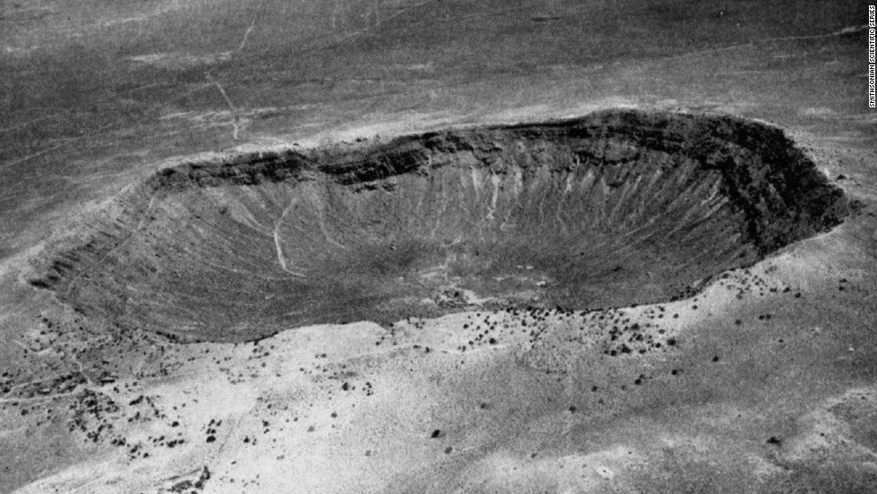 Asteroids have hit Earth many times. It&#39;s hard to get an exact count because erosion has wiped away much of the evidence. The mile-wide Meteor Crater in Arizona, seen above, was created by a small asteroid that hit about 50,000 years ago, NASA says. Other famous impact craters on Earth include Manicouagan in Quebec, Canada; Sudbury in Ontario, Canada; Ries Crater in Germany, and Chicxulub on the Yucatan coast in Mexico. 