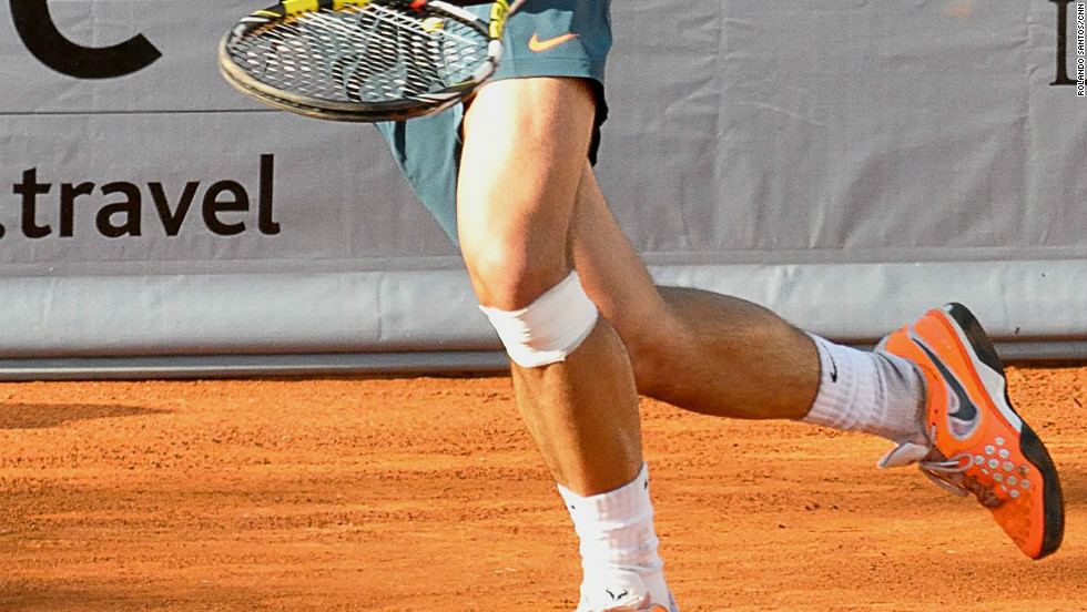 It was as if as more attention was focused on Nadal&#39;s knee than his play. The crowd sucked in their breath and winced whenever the Spaniard slid on the clay court or landed hard after a serve.