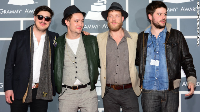 Mumford &amp; Sons bassist Ted Dwane, third from left, had treatment for a blood clot this week.